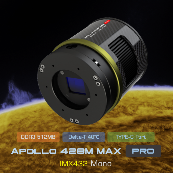 Camera raffreddata Player One Astronomy Apollo-428M MAX Pro USB3.0 Monocromatica (IMX428)