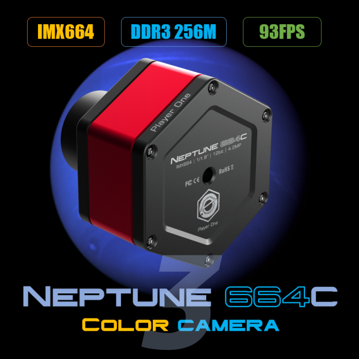 Camera planetaria Player One Astronomy Neptune 664C USB3.0 Colore